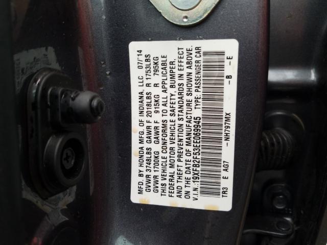 Photo 9 VIN: 19XFB2F53EE069945 - HONDA CIVIC LX 