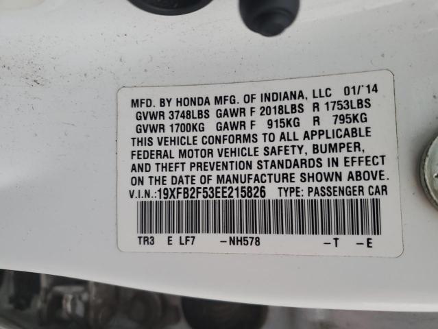 Photo 11 VIN: 19XFB2F53EE215826 - HONDA CIVIC LX 