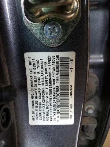 Photo 11 VIN: 19XFB2F53FE007558 - HONDA CIVIC LX 