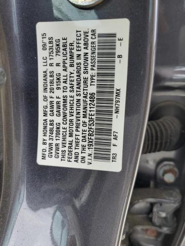 Photo 12 VIN: 19XFB2F53FE112486 - HONDA CIVIC LX 