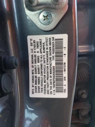 Photo 9 VIN: 19XFB2F54CE053069 - HONDA CIVIC 