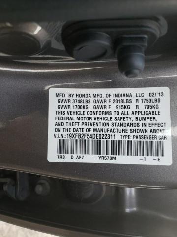 Photo 9 VIN: 19XFB2F54DE022311 - HONDA CIVIC LX 