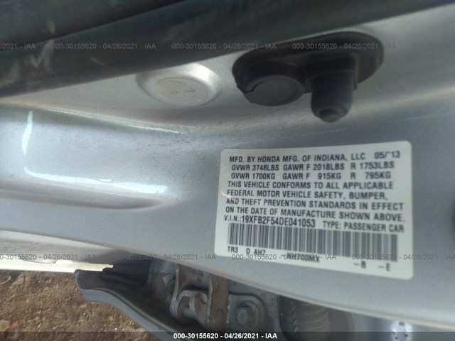 Photo 8 VIN: 19XFB2F54DE041053 - HONDA CIVIC SDN 