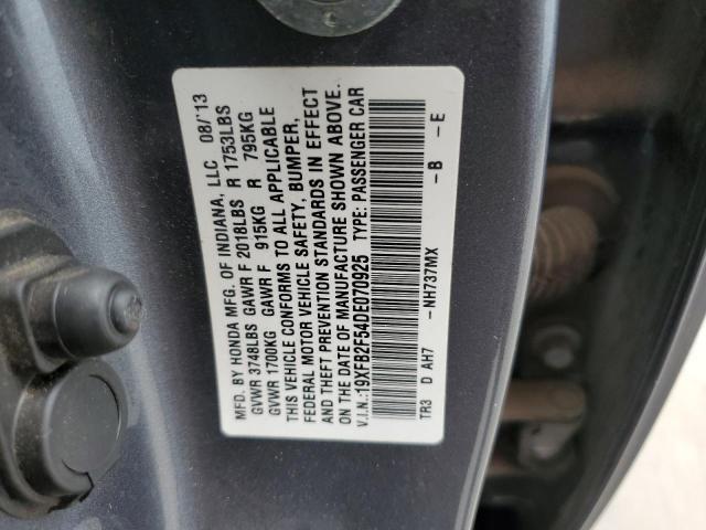 Photo 12 VIN: 19XFB2F54DE070925 - HONDA CIVIC LX 