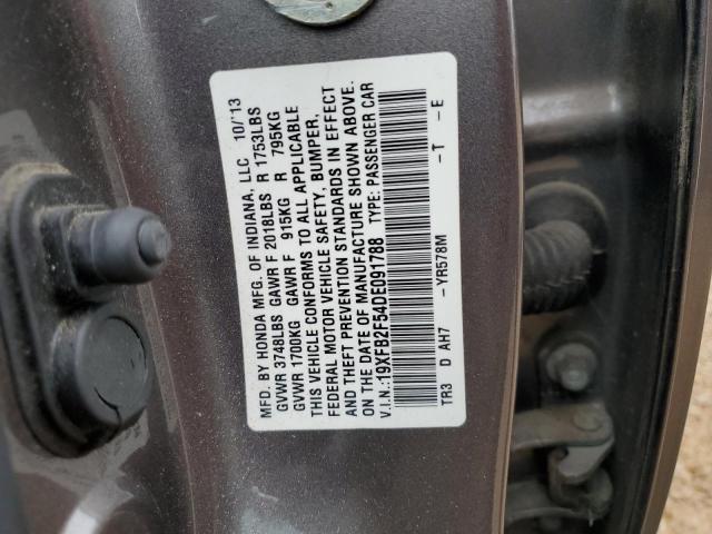 Photo 11 VIN: 19XFB2F54DE091788 - HONDA CIVIC 