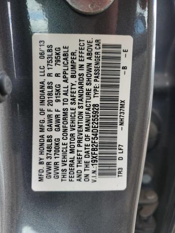 Photo 11 VIN: 19XFB2F54DE255928 - HONDA CIVIC 