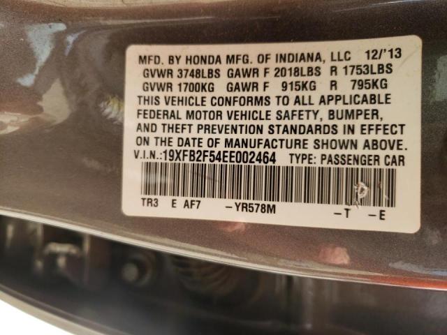 Photo 9 VIN: 19XFB2F54EE002464 - HONDA CIVIC LX 