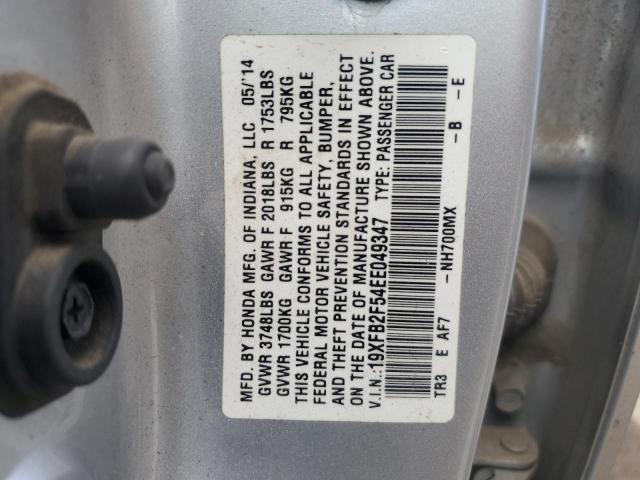 Photo 11 VIN: 19XFB2F54EE049347 - HONDA CIVIC LX 