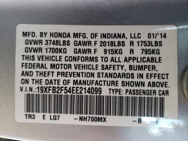 Photo 9 VIN: 19XFB2F54EE214099 - HONDA CIVIC LX 