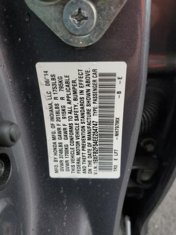 Photo 11 VIN: 19XFB2F54EE254747 - HONDA CIVIC LX 