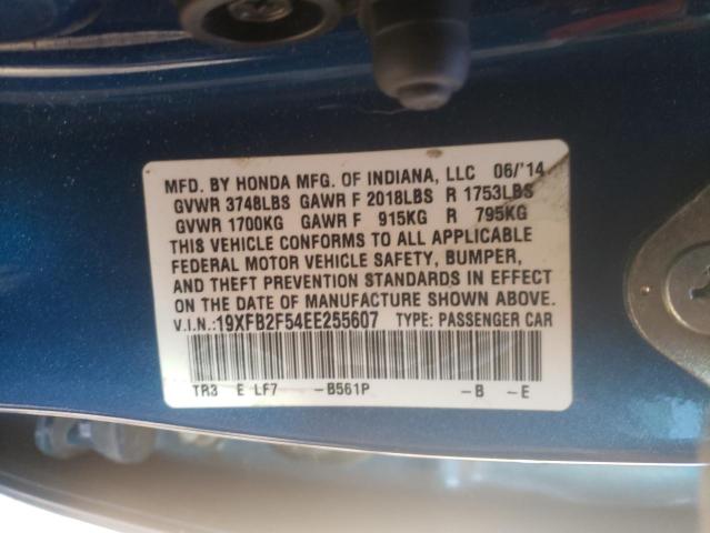 Photo 9 VIN: 19XFB2F54EE255607 - HONDA CIVIC LX 