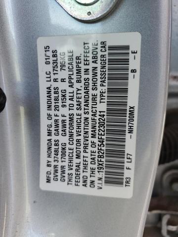 Photo 11 VIN: 19XFB2F54FE230241 - HONDA CIVIC LX 