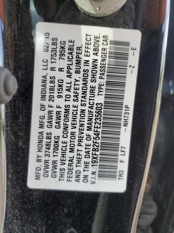 Photo 12 VIN: 19XFB2F54FE235603 - HONDA CIVIC LX 