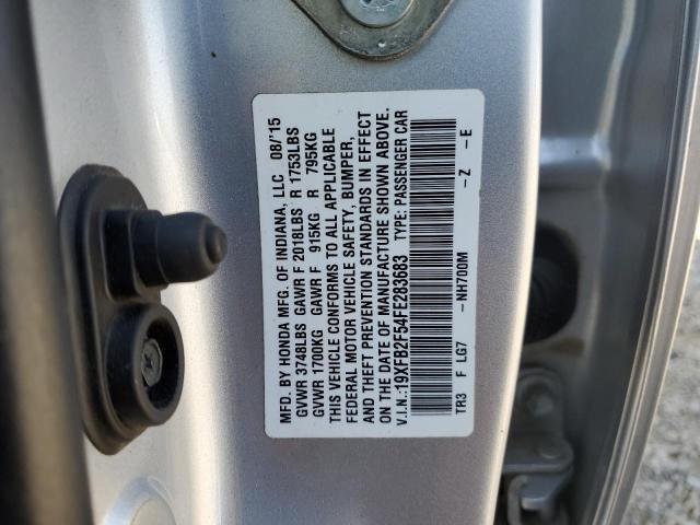 Photo 11 VIN: 19XFB2F54FE283683 - HONDA CIVIC LX 