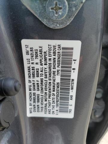 Photo 11 VIN: 19XFB2F55CE074626 - HONDA CIVIC LX 