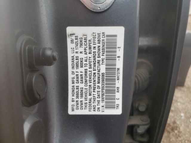 Photo 12 VIN: 19XFB2F55CE090065 - HONDA CIVIC 