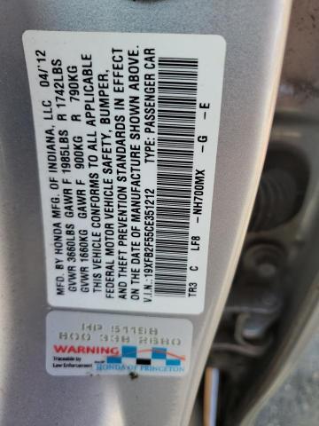 Photo 12 VIN: 19XFB2F55CE351212 - HONDA CIVIC LX 