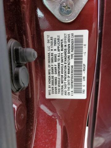 Photo 12 VIN: 19XFB2F55CE352246 - HONDA CIVIC LX 