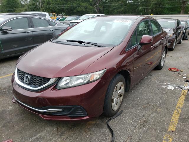 Photo 1 VIN: 19XFB2F55DE024455 - HONDA CIVIC LX 