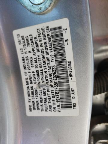 Photo 11 VIN: 19XFB2F55DE026223 - HONDA CIVIC LX 