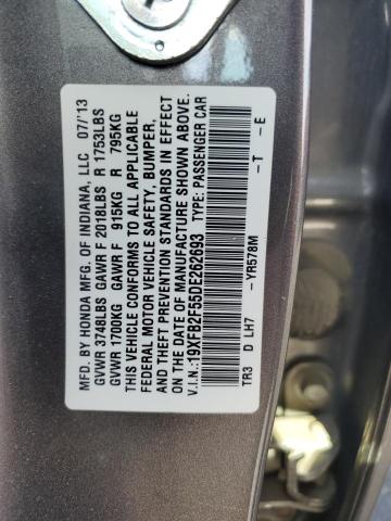 Photo 12 VIN: 19XFB2F55DE262693 - HONDA CIVIC 