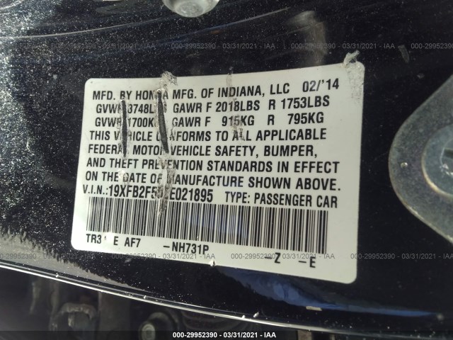 Photo 8 VIN: 19XFB2F55EE021895 - HONDA CIVIC SEDAN 