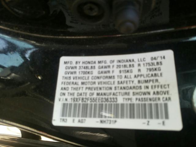 Photo 9 VIN: 19XFB2F55EE036333 - HONDA CIVIC LX 