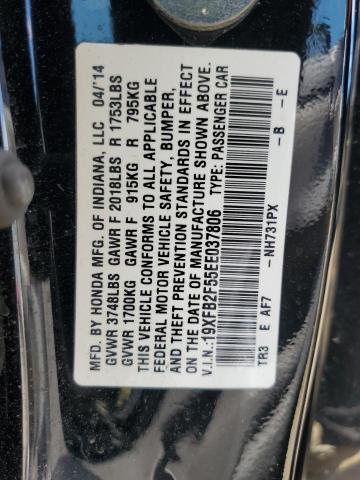 Photo 12 VIN: 19XFB2F55EE037806 - HONDA CIVIC 