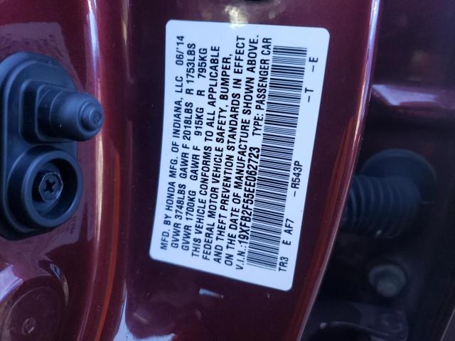 Photo 12 VIN: 19XFB2F55EE062723 - HONDA CIVIC LX 