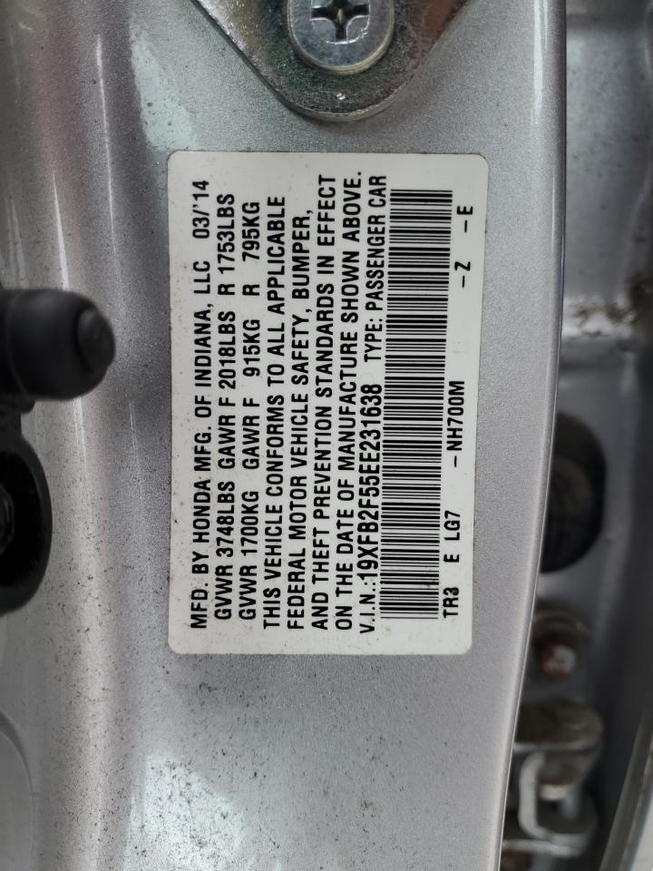 Photo 11 VIN: 19XFB2F55EE231638 - HONDA CIVIC 