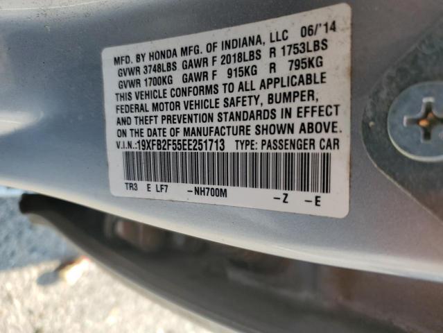 Photo 11 VIN: 19XFB2F55EE251713 - HONDA CIVIC 