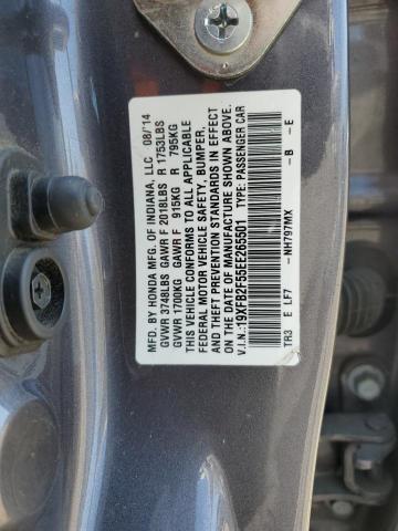 Photo 11 VIN: 19XFB2F55EE265501 - HONDA CIVIC 