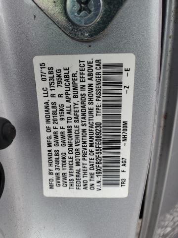 Photo 11 VIN: 19XFB2F55FE089230 - HONDA CIVIC LX 