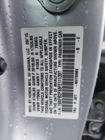 Photo 11 VIN: 19XFB2F55FE111307 - HONDA CIVIC 