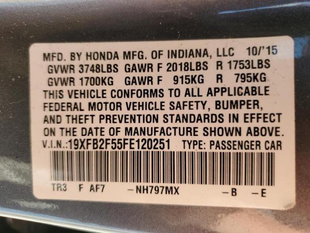 Photo 9 VIN: 19XFB2F55FE120251 - HONDA CIVIC LX 