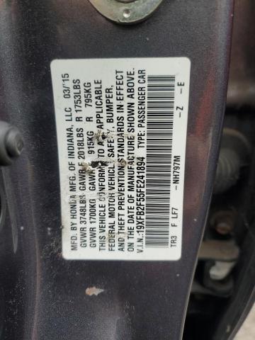 Photo 11 VIN: 19XFB2F55FE241894 - HONDA CIVIC LX 