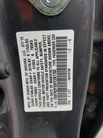 Photo 12 VIN: 19XFB2F55FE281702 - HONDA CIVIC 