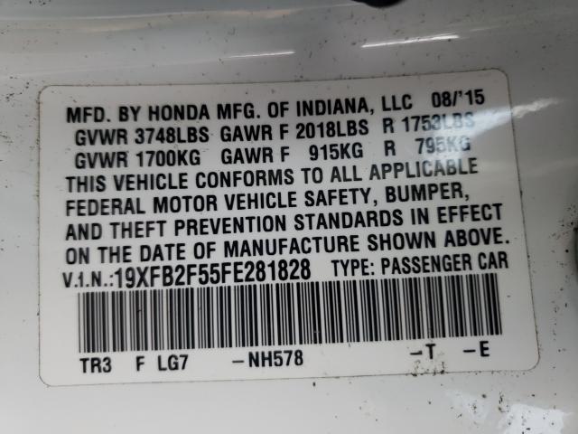 Photo 9 VIN: 19XFB2F55FE281828 - HONDA CIVIC LX 