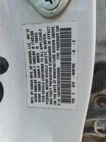 Photo 12 VIN: 19XFB2F56CE054689 - HONDA CIVIC 