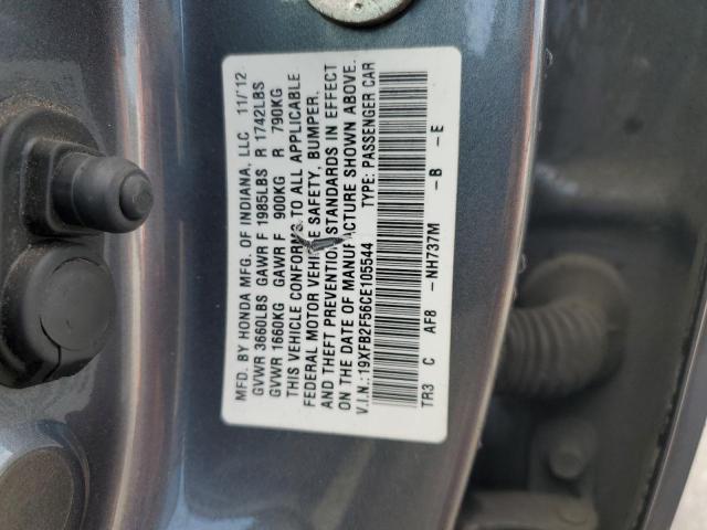 Photo 11 VIN: 19XFB2F56CE105544 - HONDA CIVIC LX 