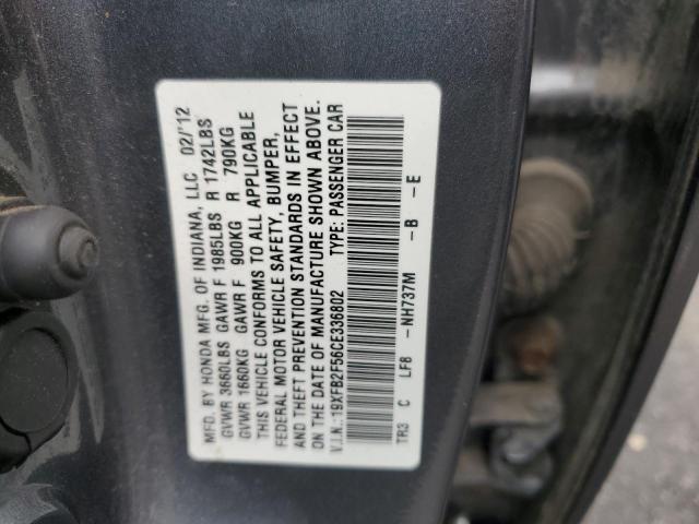 Photo 11 VIN: 19XFB2F56CE336802 - HONDA CIVIC LX 