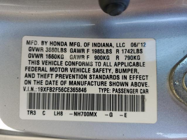 Photo 12 VIN: 19XFB2F56CE365846 - HONDA CIVIC LX 