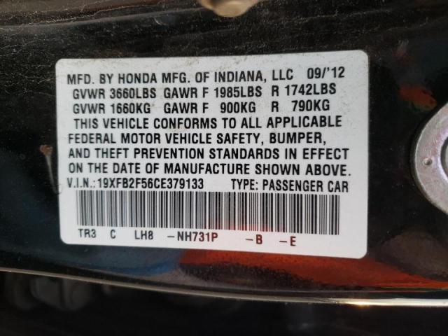 Photo 9 VIN: 19XFB2F56CE379133 - HONDA CIVIC LX 