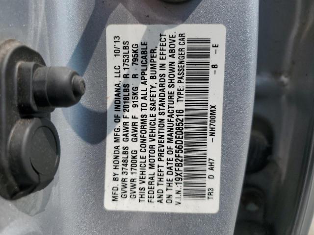 Photo 11 VIN: 19XFB2F56DE085216 - HONDA CIVIC 