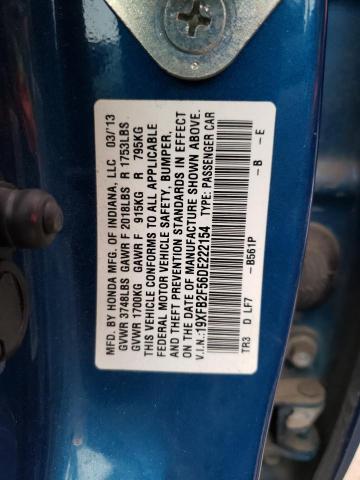 Photo 11 VIN: 19XFB2F56DE222154 - HONDA CIVIC 