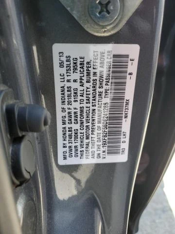 Photo 11 VIN: 19XFB2F56DE241285 - HONDA CIVIC LX 