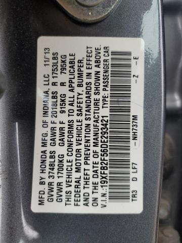 Photo 12 VIN: 19XFB2F56DE293421 - HONDA CIVIC LX 