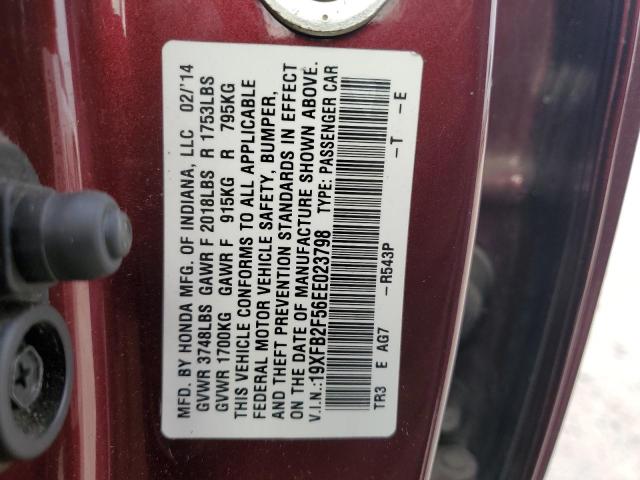 Photo 11 VIN: 19XFB2F56EE023798 - HONDA CIVIC LX 