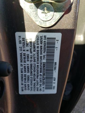 Photo 11 VIN: 19XFB2F56EE029083 - HONDA CIVIC LX 