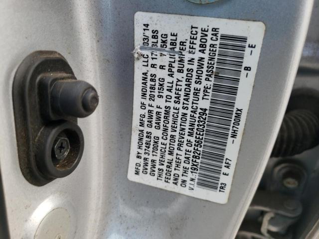 Photo 9 VIN: 19XFB2F56EE033294 - HONDA CIVIC LX 